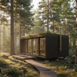 dom do 35 m na działce leśnej