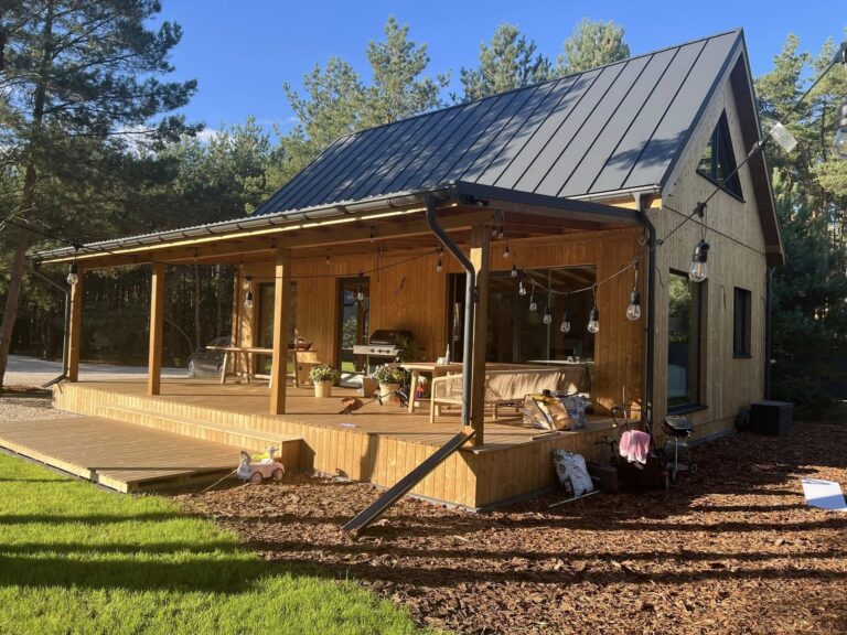 taras w domu modułowym 70m2